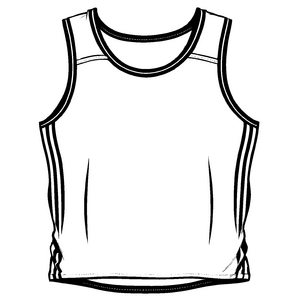 Schlichtes Herren Tanktop ohne Verzierungen Ausmalbild für kreative Modedesigner