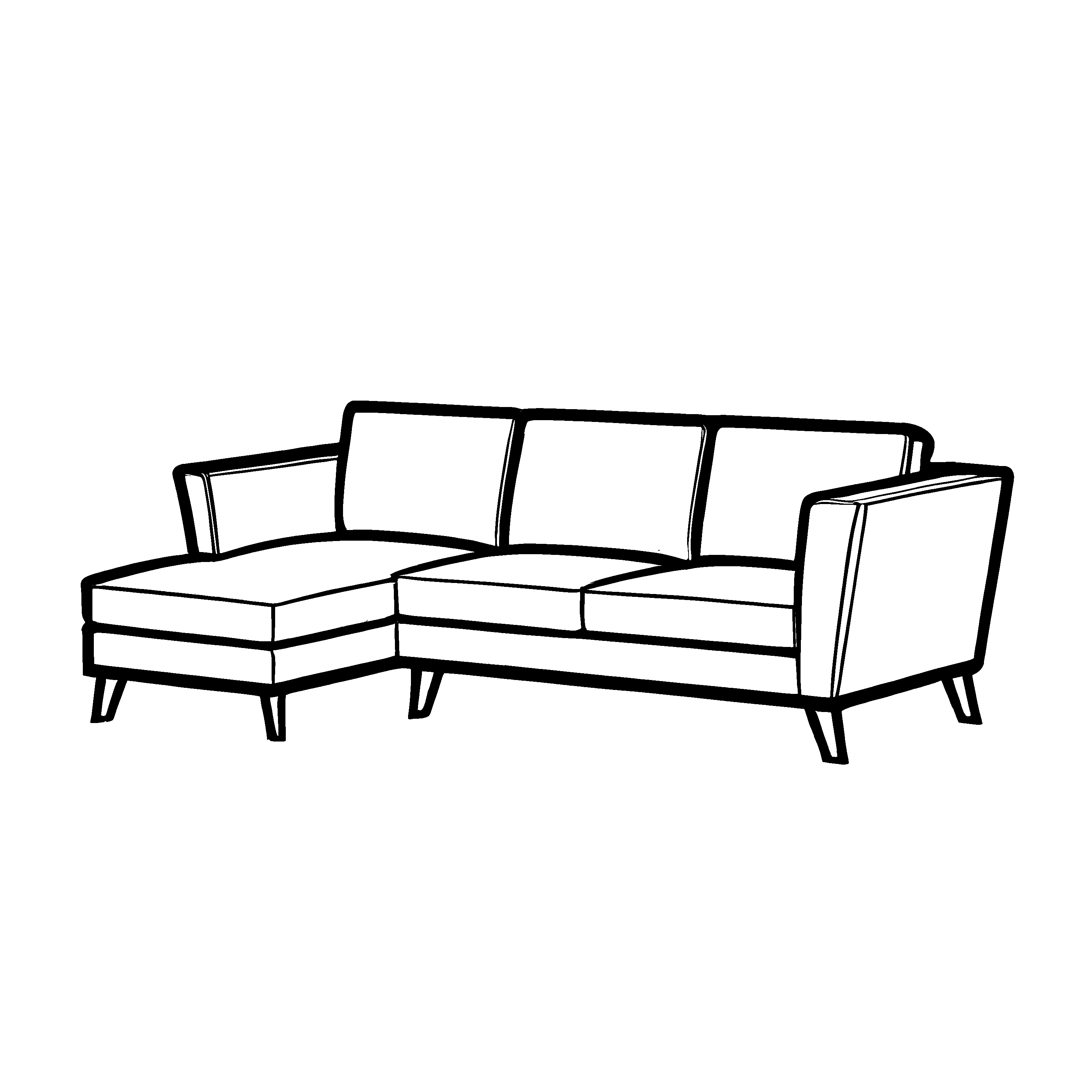 Stilvolle Zweisitzer-Couch mit einzigartigem Design Ausmalbild für kreative Raumforscher