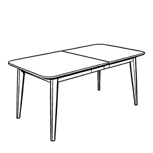 Spannender klappbarer Esstisch mit cleverem Handgriff Ausmalbild für innovative kleine Raumdesigner