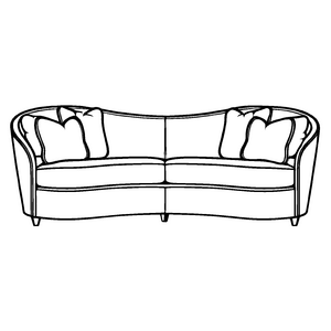 Moderne Zwei-Sitzer-Couch mit stilvollem Fußhocker Ausmalmotiv für kreative Einrichtungsentdecker