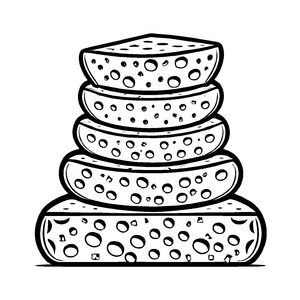Spannendes Käse-Malbild für kreative Kids