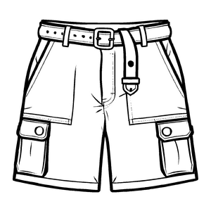 Stylische Herren-Shorts mit lässigem Schnitt Malvorlage für raffinierte Modefans