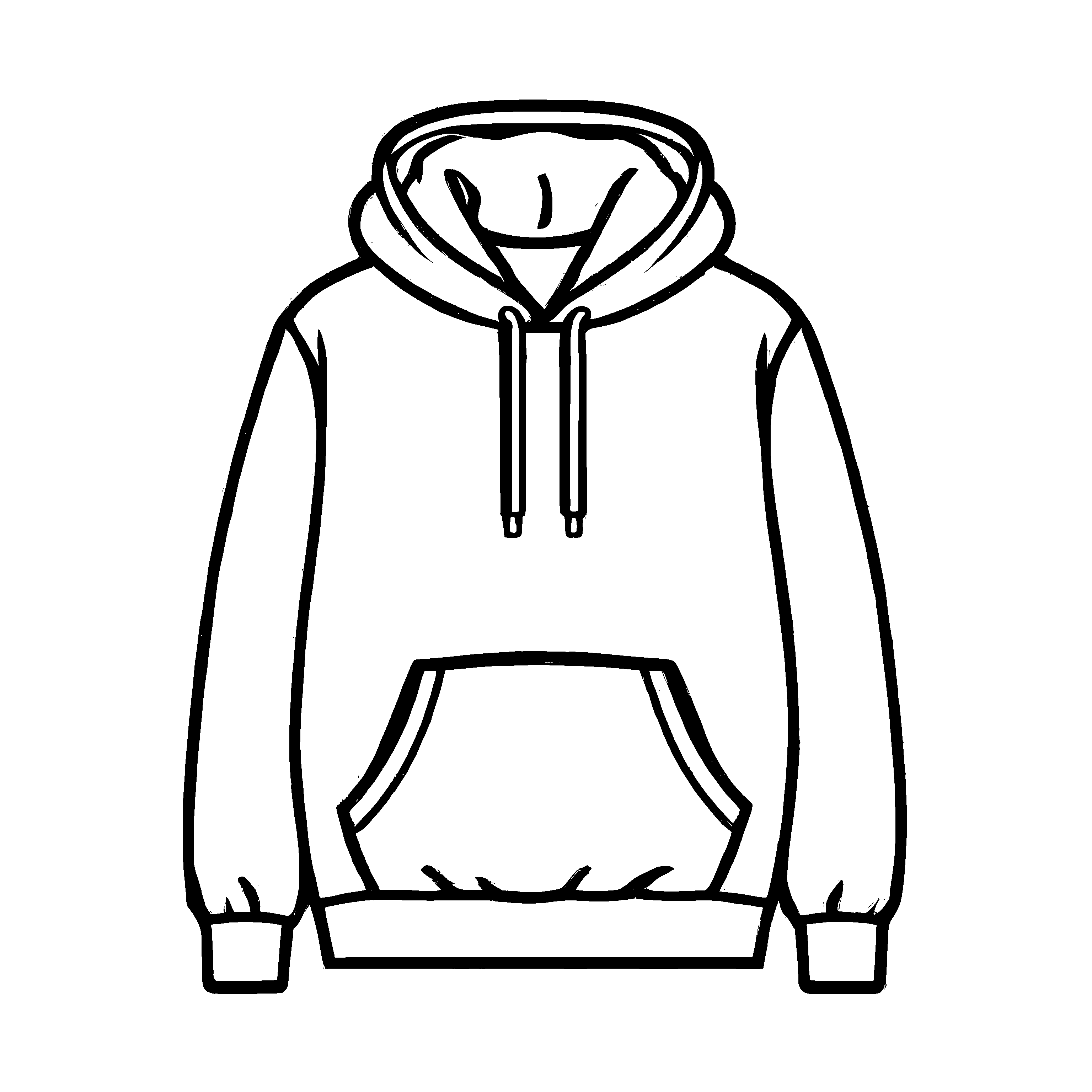 Abenteuerlicher Herrenpullover mit lässiger Kapuze Ausmalmotiv für stylische Nachwuchsdesigner