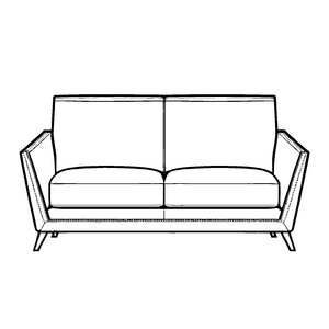 Modernes Designer-Sofa in minimalistischer Form Malbild für junge Raumgestalter und kreative Träumer
