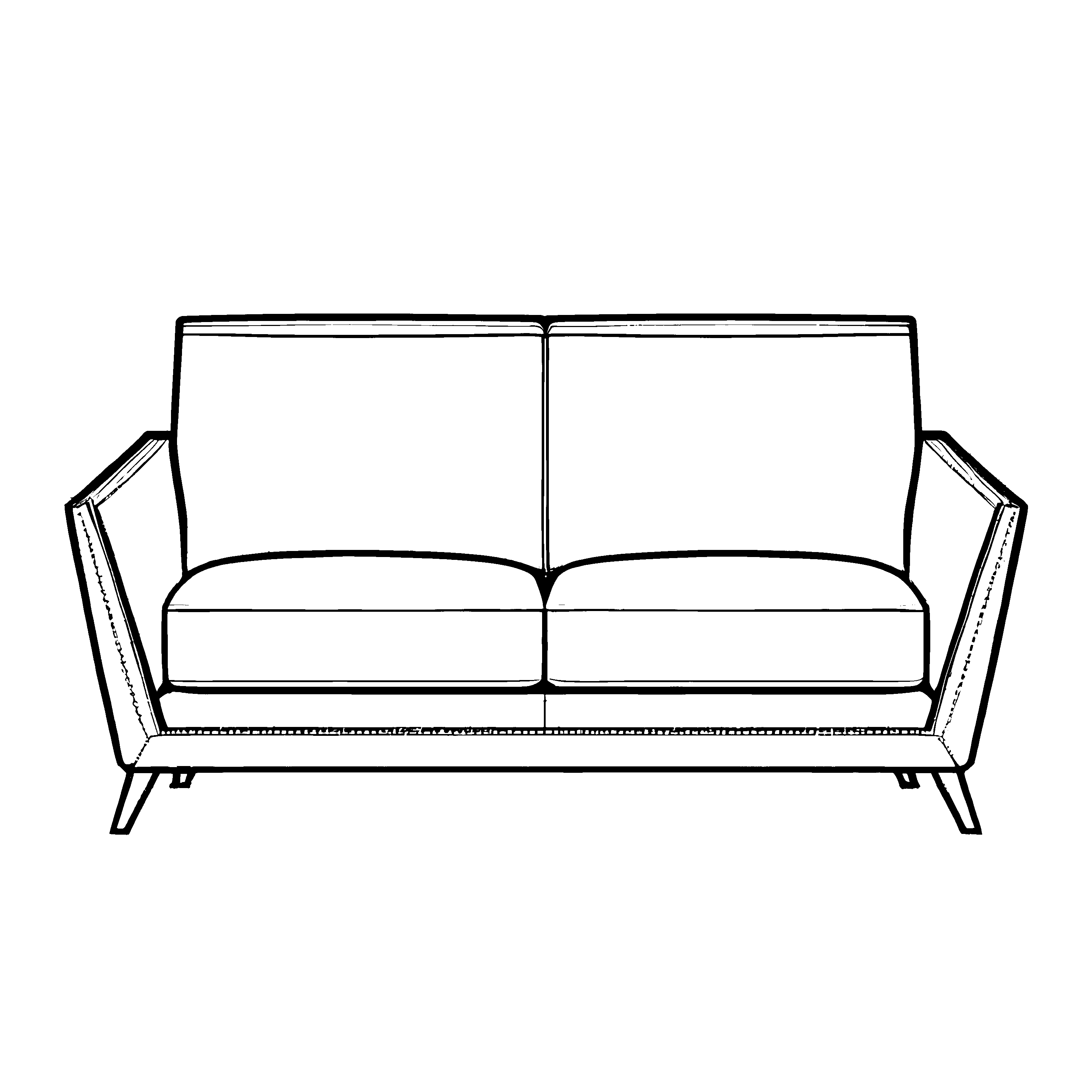 Modernes Designer-Sofa in minimalistischer Form Malbild für junge Raumgestalter und kreative Träumer