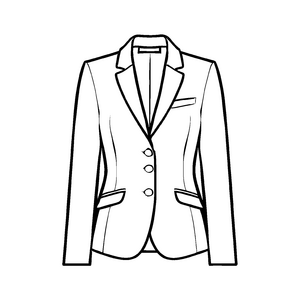 Kreatives Herren Sakko mit elegantem Schnitt Ausmalvorlage für kleine Fashion-Entdecker