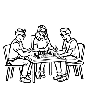 Fantastische Geeks-Malvorlage für die ganze Familie