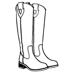 Klassische weiße Stiefelette mit schwarzem Absatz Malvorlage für fashionable Trendsetter