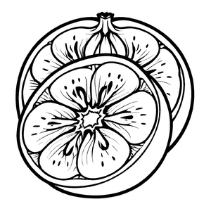 Stilvolle Sapote mit aufregender Sammeleigenschaft Ausmalbild für neugierige Obstentdecker
