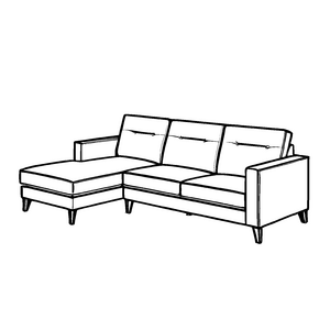 Gemütliches Zweisitzer-Sofa mit trendigem Fußteil Ausmalmotiv für kreative Wohntraumgestalter