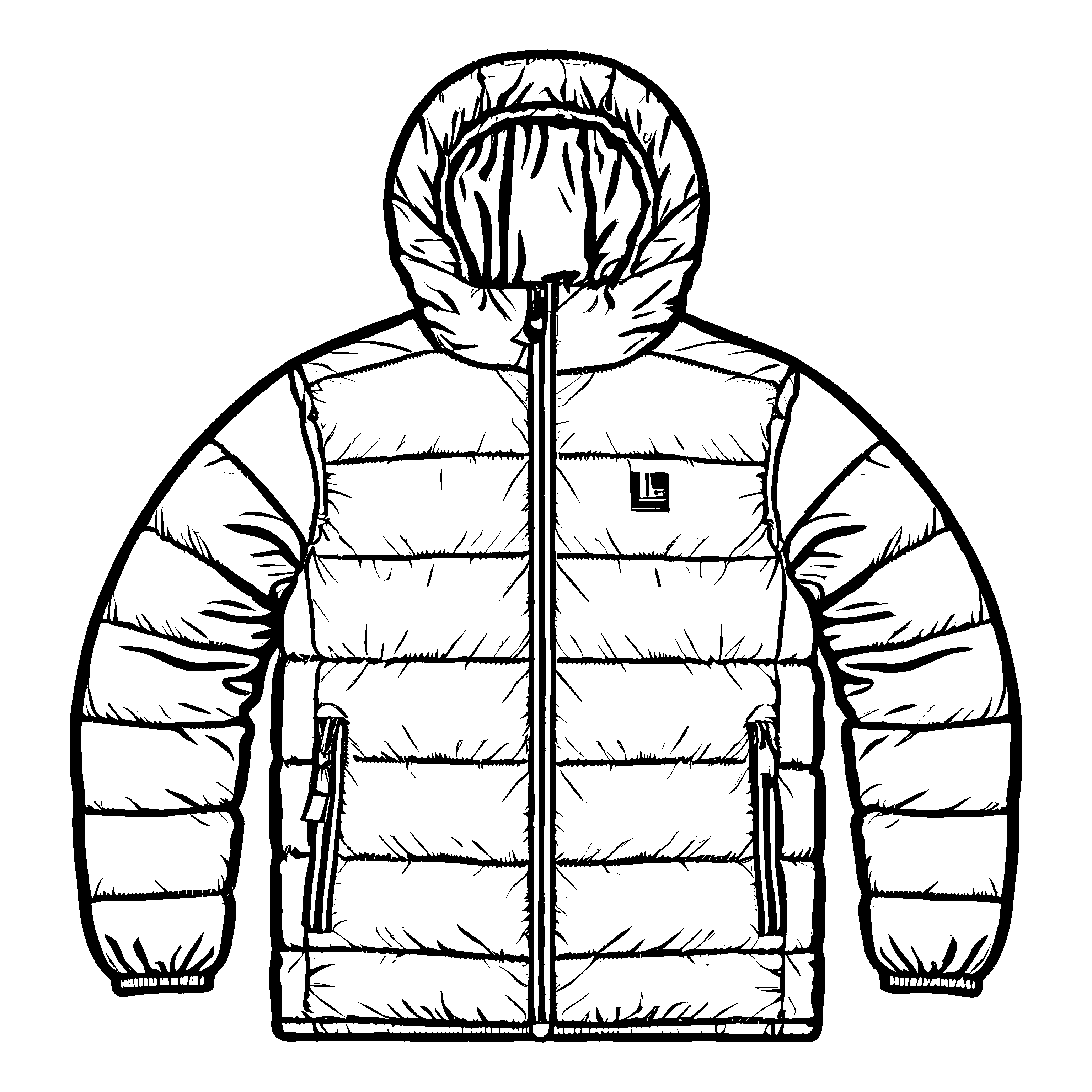 Bequeme Herrenjacke mit stylischem Logo Ausmalvorlage für trendbewusste kleine Designer