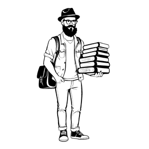Zauberhaftes Hipster-Ausmalbild zum Basteln und Malen