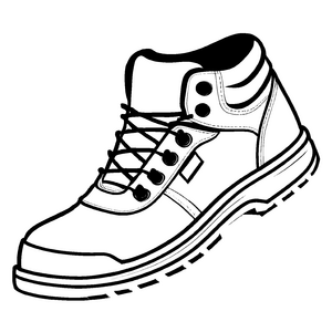 Stylische Sneakers mit coolem Sternmotiv Ausmalbild für kreative Trendsetter