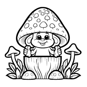Wunderschönes Gnome-Malbild zum künstlerischen Entfalten