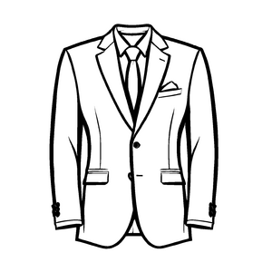 Elegantes Herrenjackett mit klassischem Kragen Malvorlage für stilvolle Entdecker von Trends