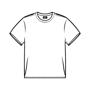 Schlichtes Damen-T-Shirt mit trendigem Logo-Ausblick Malvorlage für kreative Stil-Gestalterschaft