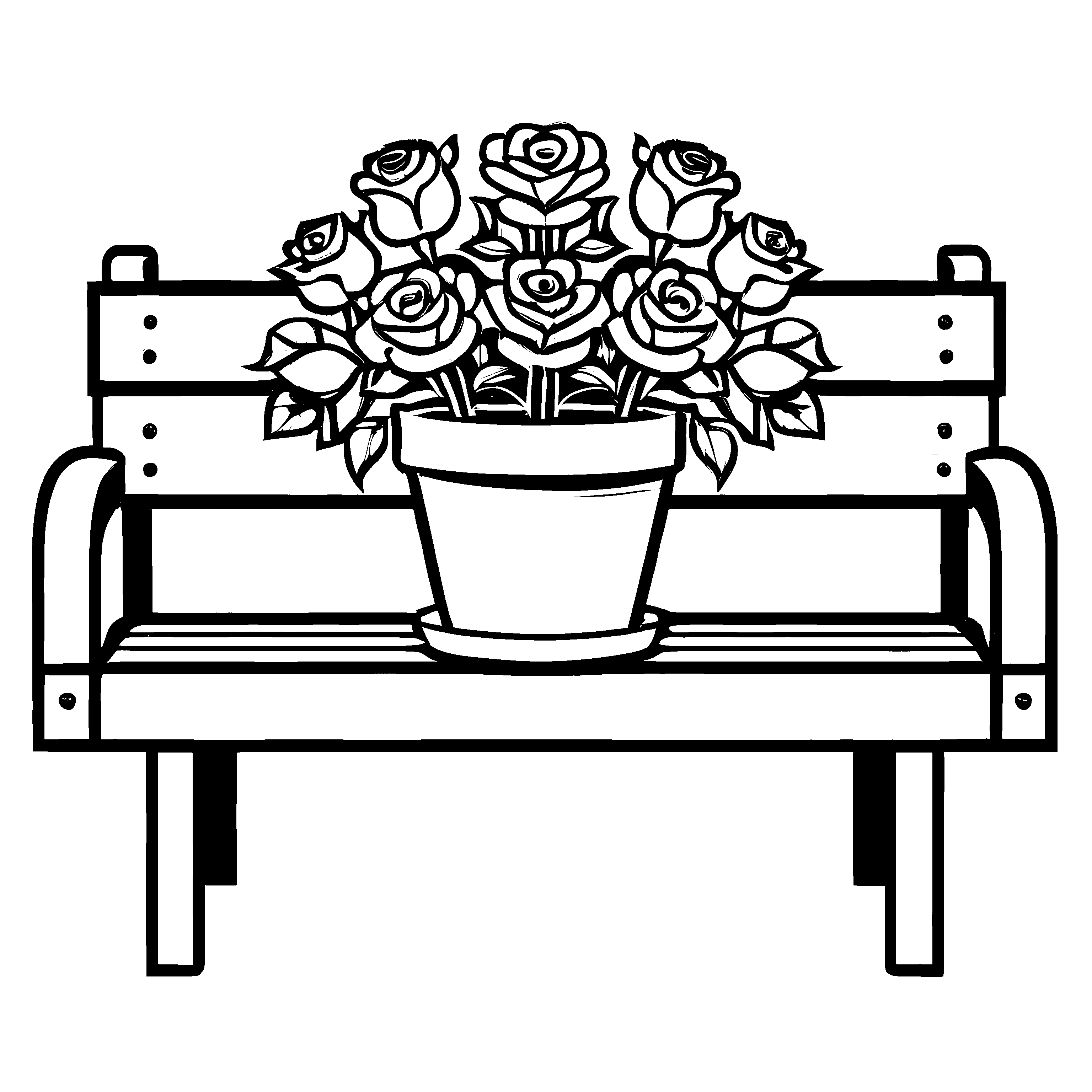 Besonderes Blumenkübel-Malbild zum Basteln und Malen