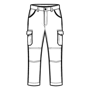 Modische Herren Lange Hosen mit lässigem Look Ausmalbild für trendbewusste Sprösslinge