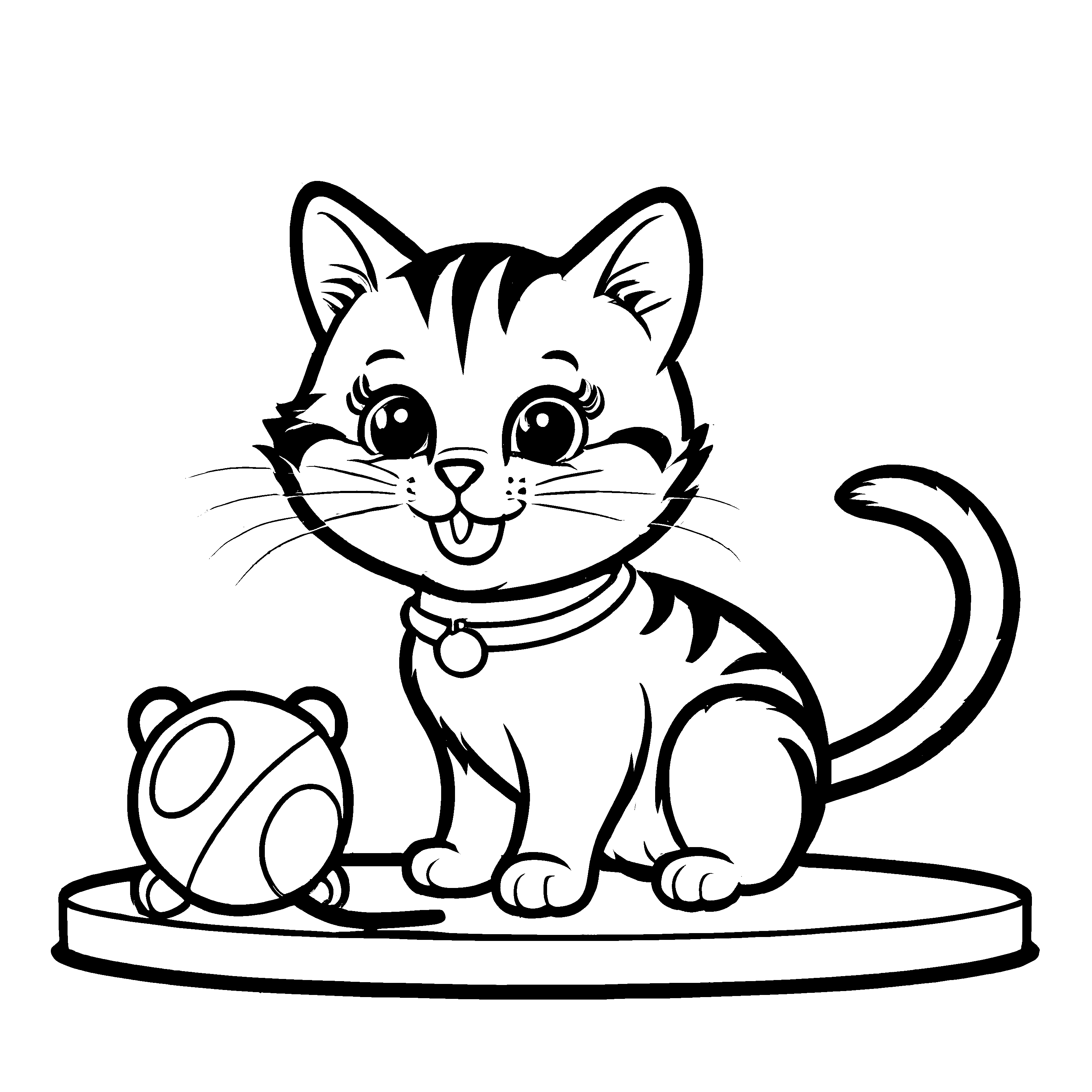 Faszinierendes Katzenspielzeug-Bastelmotiv für kreative Momente