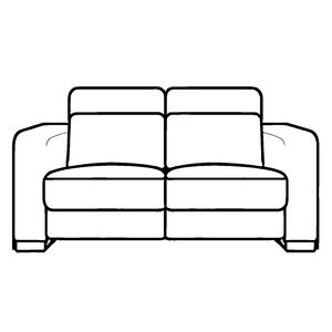 Stylisches Zweisitzer-Sofa im schlichten Design Ausmalbild für fantasievolle Innenarchitekten