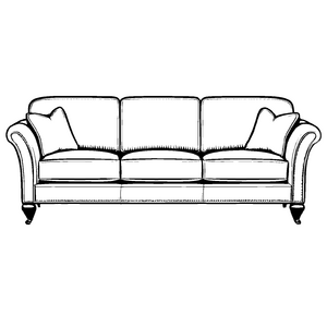 Bezauberndes Designer-Sofa mit geschwungenem Rücken Ausmalbild für junge Stilentdecker und kreative Raumdesigner