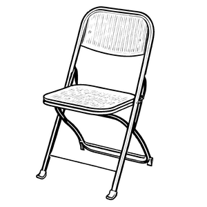 Modischer Klappstuhl mit Punktmuster Malvorlage für junge Designliebhaber