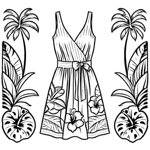 Faszinierendes Blumenkleid mit verspielter Schleife Bastelmotiv für blühende Kreativlinge