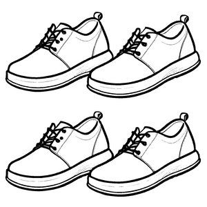 Futuristische Sneaker mit trendiger Schnürung Malvorlage für stilvolle Trendsetter
