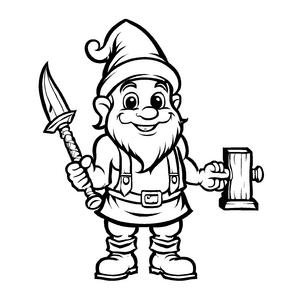 Wunderschönes Gnome-Bastelmotiv für Kinder