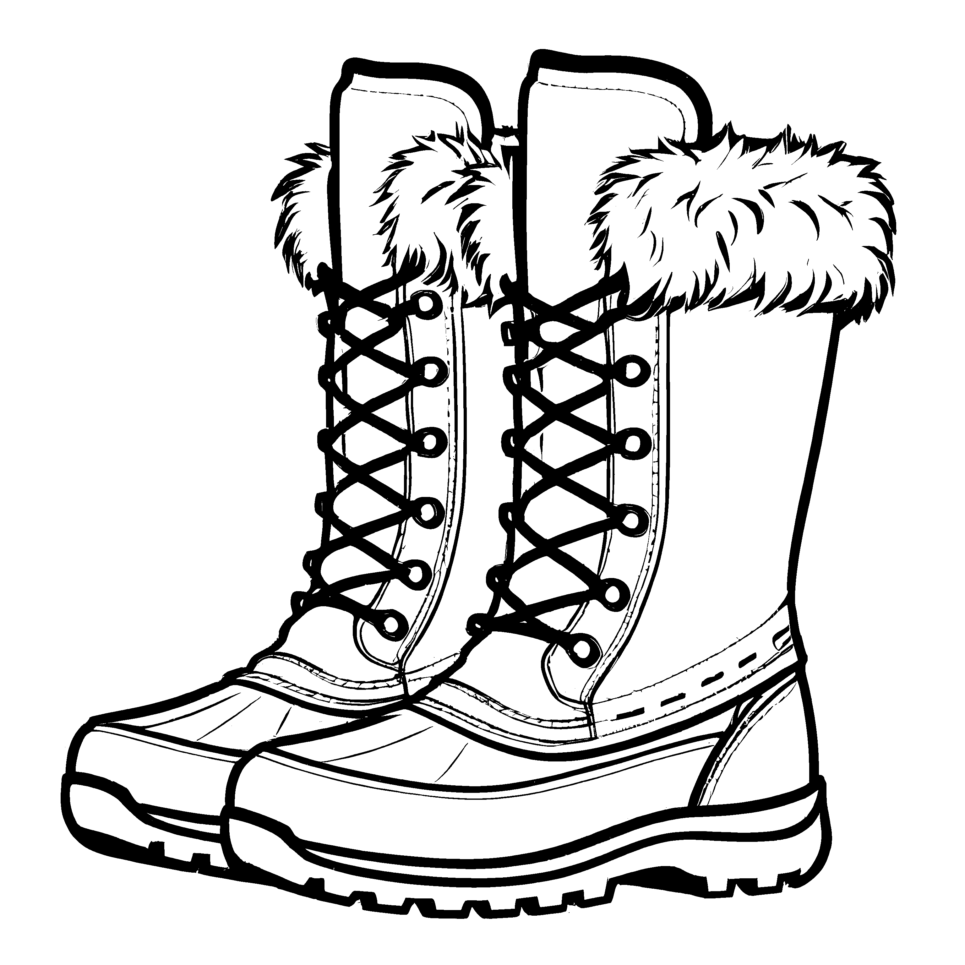 Fluffige Damen-Schuhe mit coolen großen Reißverschlüssen Malvorlage für modische Traumfänger