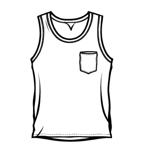 Lässiges Herren Tanktop mit praktischem Design Ausmalvorlage für kreative Mode-Fans