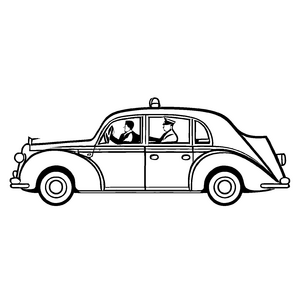 Farbenfrohes Chauffeure-Ausmalbild für die ganze Familie