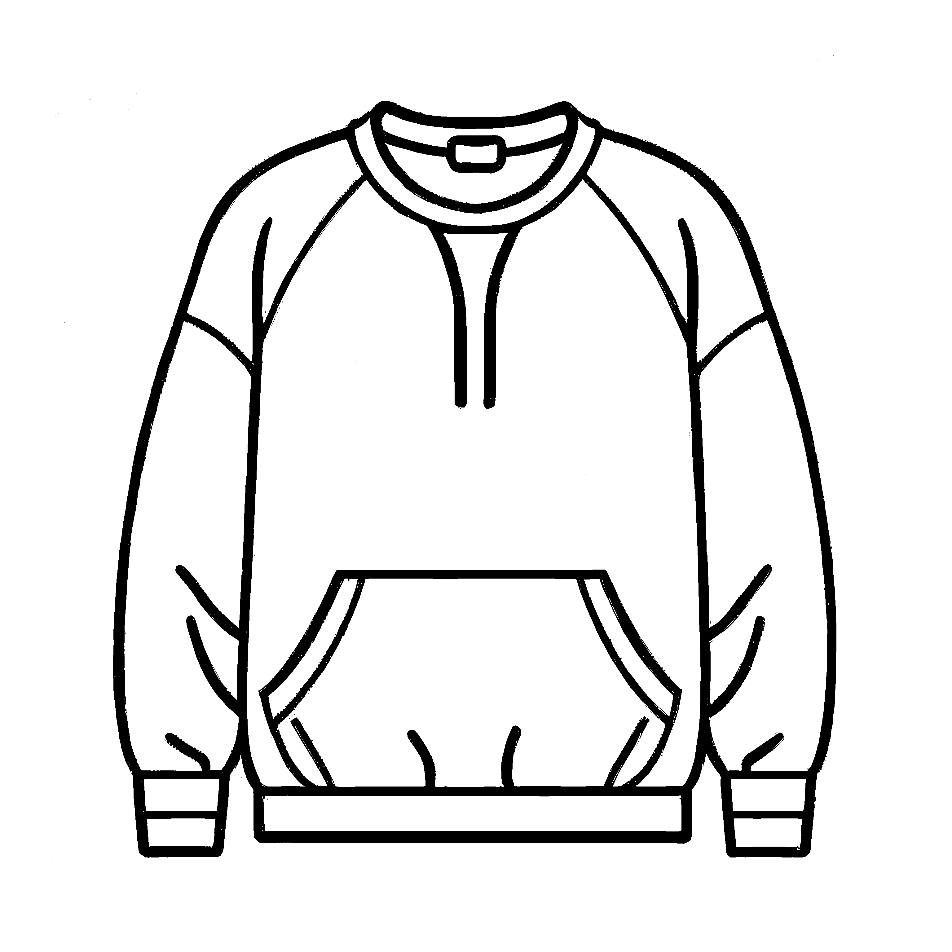 Eleganter Herrenpullover mit lässigem Zip-Design Ausmalbild für stylische Frühherbst-Freunde