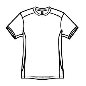 Sportliches Herren T-Shirt mit stylischem Ohr-Motiv Ausmalbild für fantasievolle Modenarren