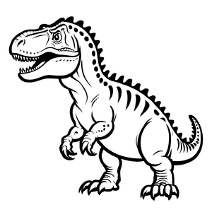 Faszinierender Albertosaurus mit großen Klauen Ausmalmotiv für kleine Dino-Liebhaber