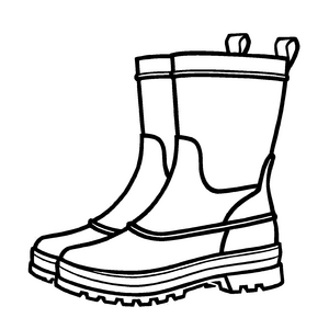 Bezaubernder hoher Damen-Stiefel mit eleganter Form Ausmalvorlage für neugierige Stilbeobachter