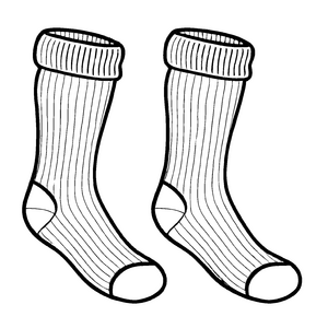 Zwei kreative Herrensocken mit schickem Pfeilmuster Ausmalbild für modische Erfinder