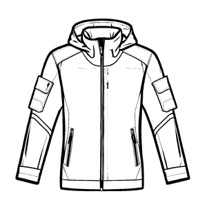 Bequeme Herrenjacke mit schickem Kapuzen-Design Ausmalbild für abenteuerliche Modemacher