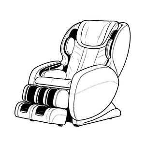 Bequemer Massagesessel mit sanften Linien Ausmalbild für träumerische Entspannungsliebhaber