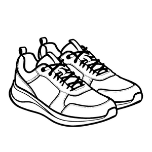 Schlichte, elegante Herren-Sneaker mit sportlichem Flair Ausmalbild für modebewusste Entdecker