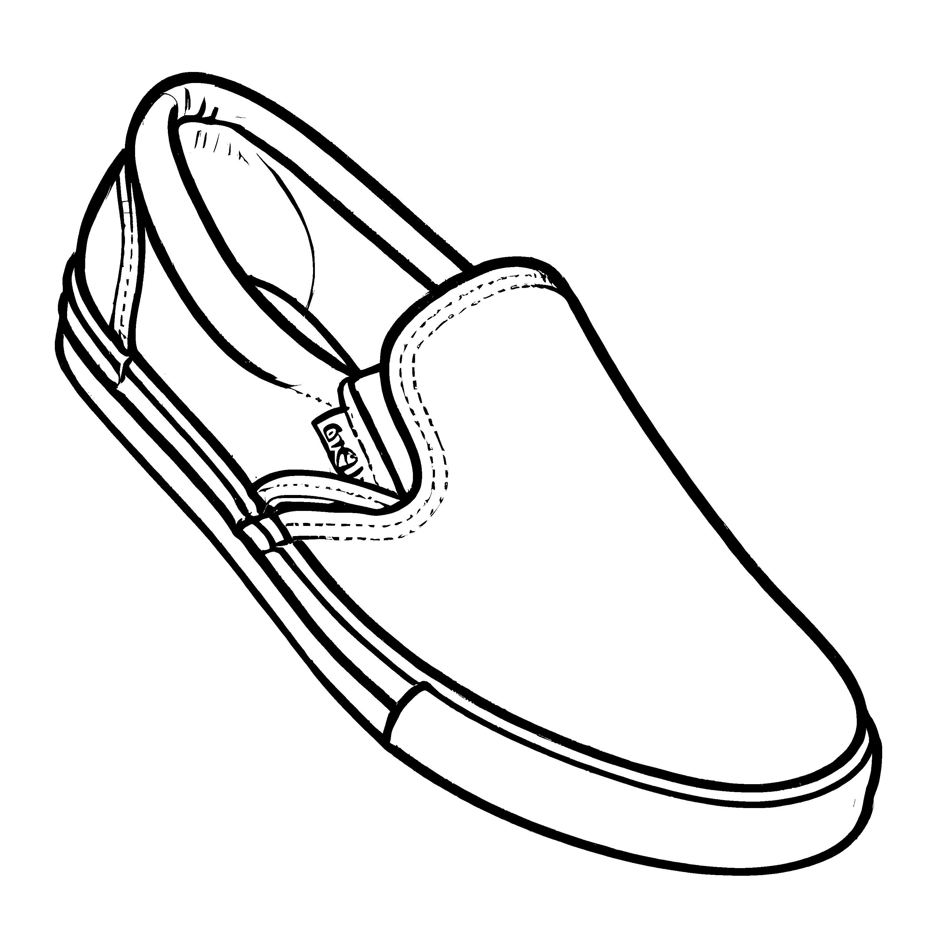 Atemberaubender Canvas-Schuh mit praktischer Schnürung Ausmalvorlage für modebegeisterte Künstler
