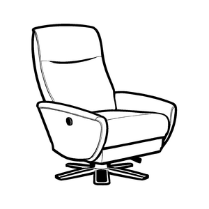 Moderner Relaxsessel mit minimalistischer Linienführung Ausmalbild für neugierige Entspannungskünstler