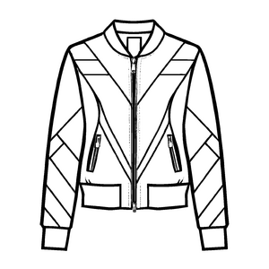 Moderne Damenjacke mit trendigem Kapuzenlook Ausmalvorlage für stilvolle Kreativschaffende