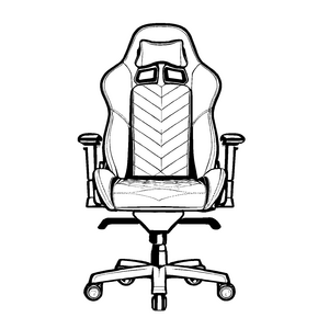 Bequemer Gaming-Stuhl mit schickem Sternenmuster Ausmalbild für wagemutige Spielehelden und kreative Entdecker