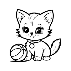 Einfaches Katzenspielzeug-Bastelmotiv für kleine Künstler