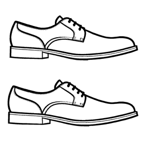 Klassischer Schnürschuh in strahlendem Weiß Ausmalvorlage für elegante Stil-Wunderkinder
