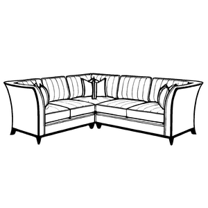Bezauberndes Designer-Sofa mit Fernbedienung und Kissen Ausmalbild für kleine Wohnträumer und gestalterische Entdecker