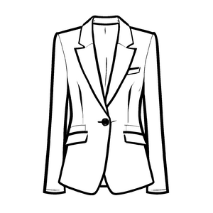 Modisches Herrenjackett mit stilvollem Knopfmotiv Ausmalbild für elegante Künstler