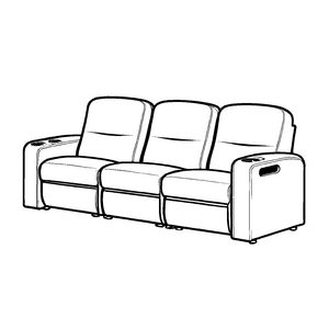 Moderne Couch mit praktischer Fernbedienung Malvorlage für kleine Interior-Architekten