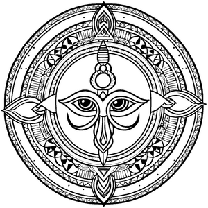 Faszinierendes Mandala Mix mit eleganten geometrischen Mustern Ausmalvorlage für kreative Köpfe voller Ideen